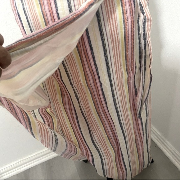 Free People Women’s Aubrey Sarong Vertical Multi Stripe High-Low Skirt Sz 12 NWT - Picture 8 of 12